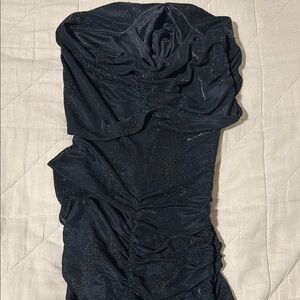 Michael Costello Black Glitter Dress
